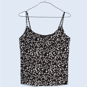 Black and White Patterned Women's Top